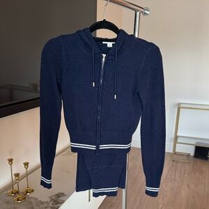 Navy Blue Women’s Full Zip Hoodie Set